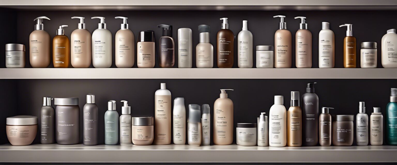 Haircare products display